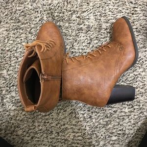 Brown high heel boot